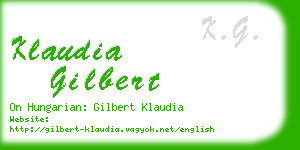 klaudia gilbert business card